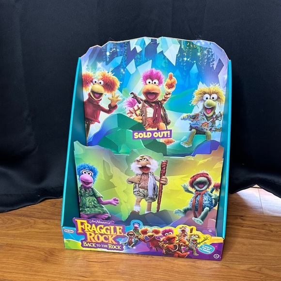 Vintage Other - Fraggle Rock Back to the Rock Toy Set Cardboard Plush Display Jim Henson RETRO
